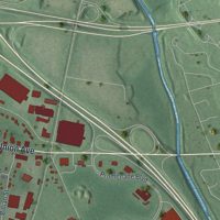 Second close-up of the map of Finderne, New Jersey print showing more streets and buildings