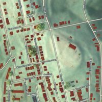 Second close-up of the map of Fineview, Pennsylvania print showing more streets and buildings