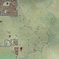 Second close-up of the map of Firestone, Colorado print showing more streets and buildings