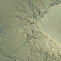 Second close-up of the map of First Mesa, Arizona print showing more streets and buildings