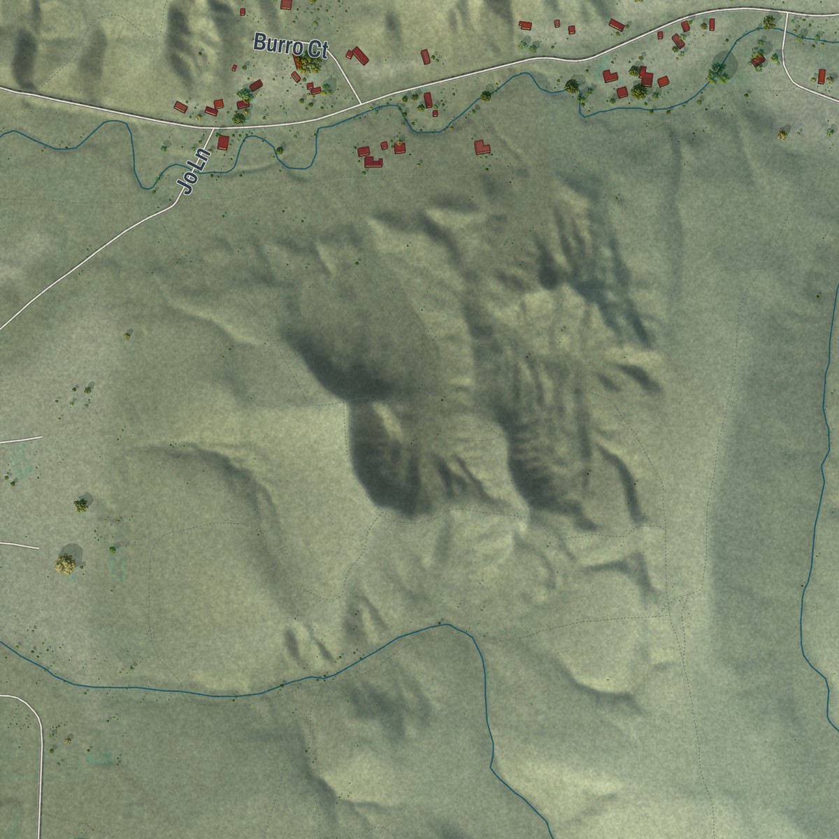 Second close-up of the map of Fish Springs, Nevada print showing more streets and buildings
