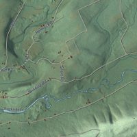 Second close-up of the map of Fishing Creek, Pennsylvania print showing more streets and buildings