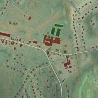 Second close-up of the map of Fishkill Plains, New York print showing more streets and buildings