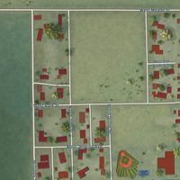 Second close-up of the map of Fithian, Illinois print showing more streets and buildings