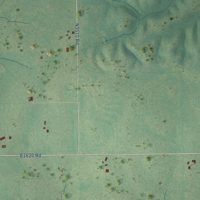 Second close-up of the map of Fitzhugh, Oklahoma print showing more streets and buildings