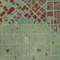 Second close-up of the map of Five Points, Colorado print showing more streets and buildings