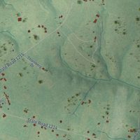 Second close-up of the map of Five Points, North Carolina print showing more streets and buildings
