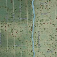 Second close-up of the map of Flagler Estates, Florida print showing more streets and buildings