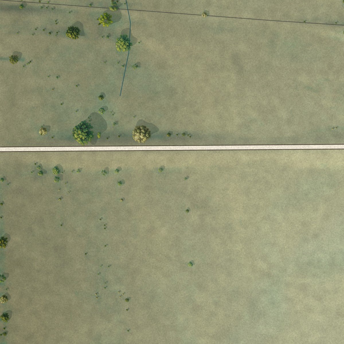 Second close-up of the map of Flaxville, Montana print showing more streets and buildings