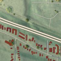 Second close-up of the map of Florida Heights, Georgia print showing more streets and buildings