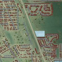 Second close-up of the map of Florida Ridge, Florida print showing more streets and buildings