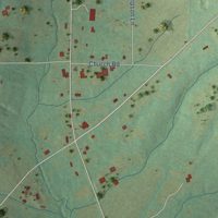 Second close-up of the map of Floyd, Arkansas print showing more streets and buildings