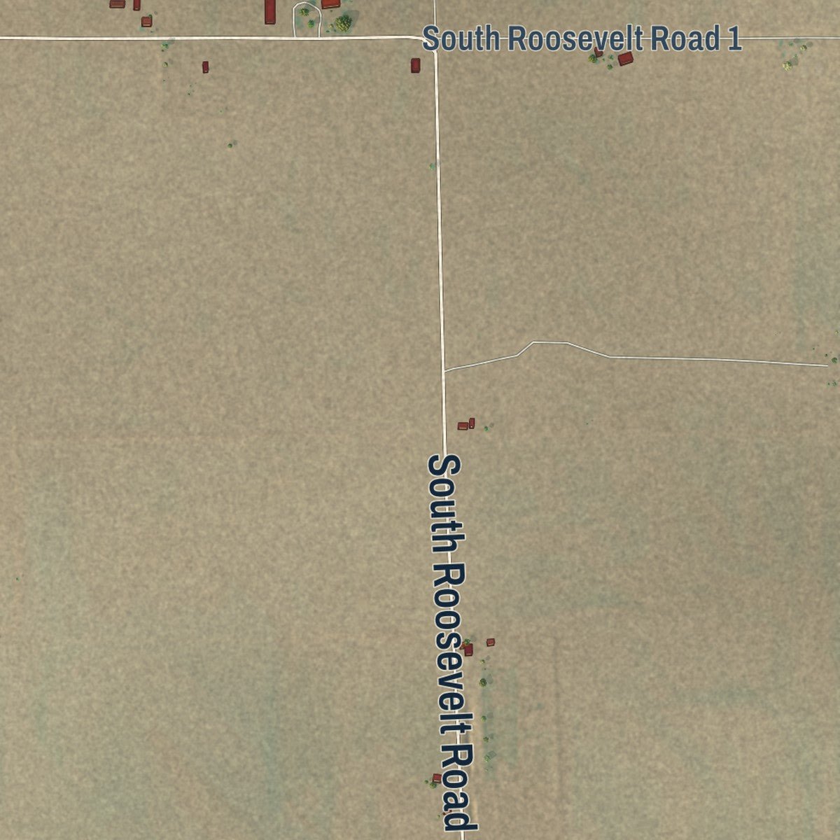 Second close-up of the map of Floyd, New Mexico print showing more streets and buildings