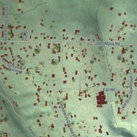 Second close-up of the map of Fobes Hill, Washington print showing more streets and buildings