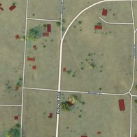 Second close-up of the map of Folsom, New Mexico print showing more streets and buildings