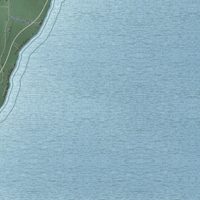 Second close-up of the map of Ford River, Michigan print showing more streets and buildings