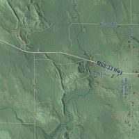 Second close-up of the map of Forest, Cheboygan County, Michigan print showing more streets and buildings