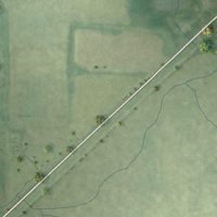 Second close-up of the map of Forest, Indiana print showing more streets and buildings