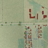 Second close-up of the map of Forest Junction, Wisconsin print showing more streets and buildings