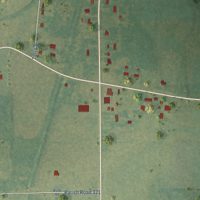 Second close-up of the map of Forest, Louisiana print showing more streets and buildings