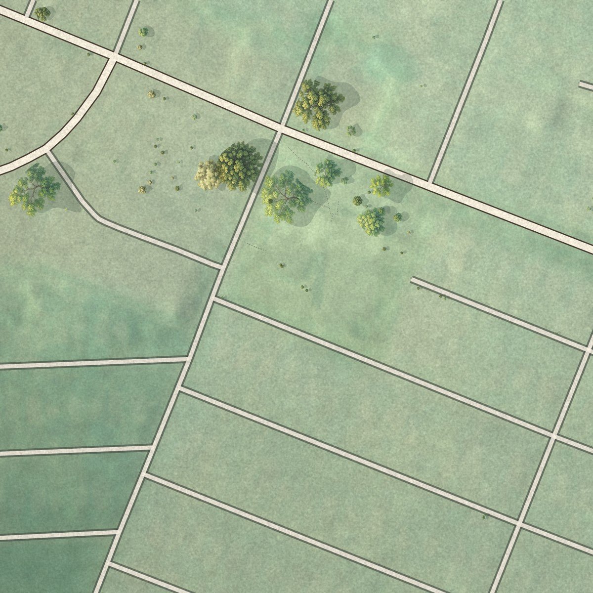Second close-up of the map of Forest Park Golf Course, Maryland print showing more streets and buildings