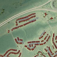 Second close-up of the map of Forestbrook, South Carolina print showing more streets and buildings