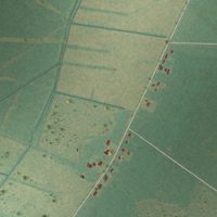Second close-up of the map of Foreston, South Carolina print showing more streets and buildings