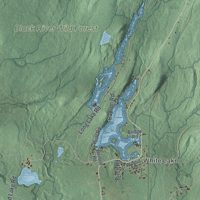Second close-up of the map of Forestport, New York print showing more streets and buildings