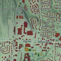 Second close-up of the map of Forestville, Ohio print showing more streets and buildings