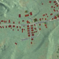 Second close-up of the map of Forestville, Pennsylvania print showing more streets and buildings