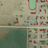 Second close-up of the map of Forgan, Oklahoma print showing more streets and buildings
