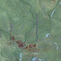 Second close-up of the map of Forsyth, Michigan print showing more streets and buildings