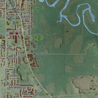 Second close-up of the map of Fort Atkinson, Wisconsin print showing more streets and buildings