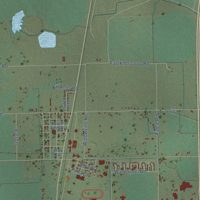 Second close-up of the map of Fort Hall, Idaho print showing more streets and buildings