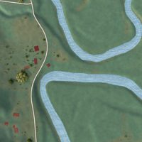 Second close-up of the map of Fort Ransom, North Dakota print showing more streets and buildings