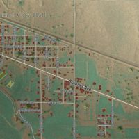 Second close-up of the map of Fort Sumner, New Mexico print showing more streets and buildings