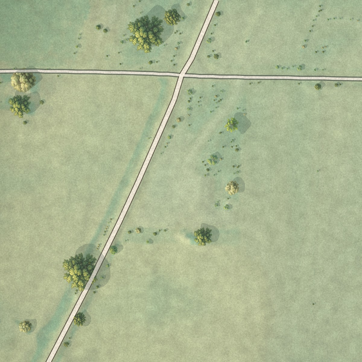 Second close-up of the map of Fortuna, Missouri print showing more streets and buildings