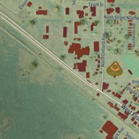 Second close-up of the map of Fosston, Minnesota print showing more streets and buildings