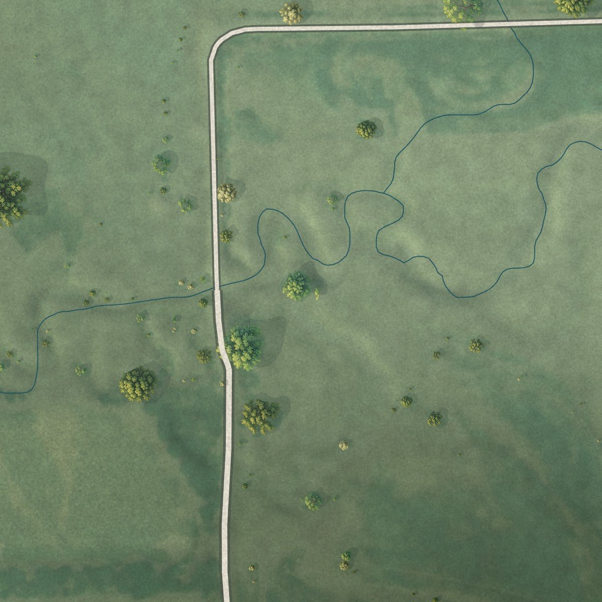 Second close-up of the map of Foster, Nebraska print showing more streets and buildings