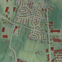 Second close-up of the map of Fountainhead-Orchard Hills, Maryland print showing more streets and buildings