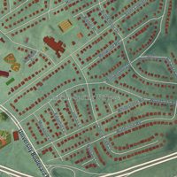 Second close-up of the map of Four Corners, Maryland print showing more streets and buildings