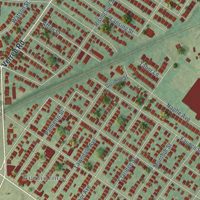 Second close-up of the map of Fox Chase, Philadelphia, Pennsylvania print showing more streets and buildings