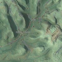 Second close-up of the map of Fox, Elk County, Pennsylvania print showing more streets and buildings