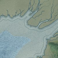 Second close-up of the map of Fox River, Alaska print showing more streets and buildings