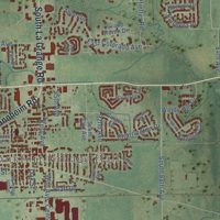 Second close-up of the map of Frankfort, Illinois print showing more streets and buildings