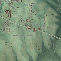 Second close-up of the map of Franklin, Butler County, Pennsylvania print showing more streets and buildings