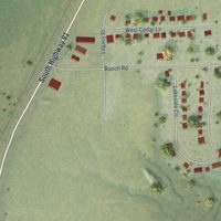 Second close-up of the map of Franklin, Idaho print showing more streets and buildings