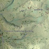 Second close-up of the map of Franklin, Susquehanna County, Pennsylvania print showing more streets and buildings
