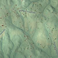 Second close-up of the map of Fredonia, Alabama print showing more streets and buildings