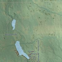 Second close-up of the map of Freeman, Michigan print showing more streets and buildings